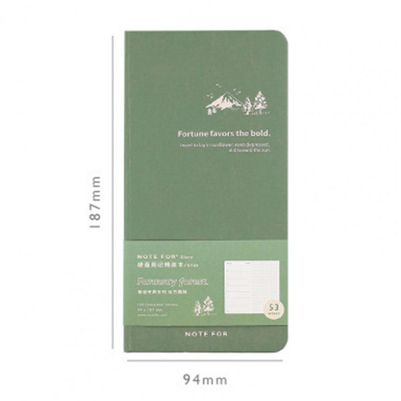 Седмичен плановик 84 листа 168 страници Вестник с твърди корици Седмичен журнал Планинска гора Печат Бележник Тетрадка Ученически пособия