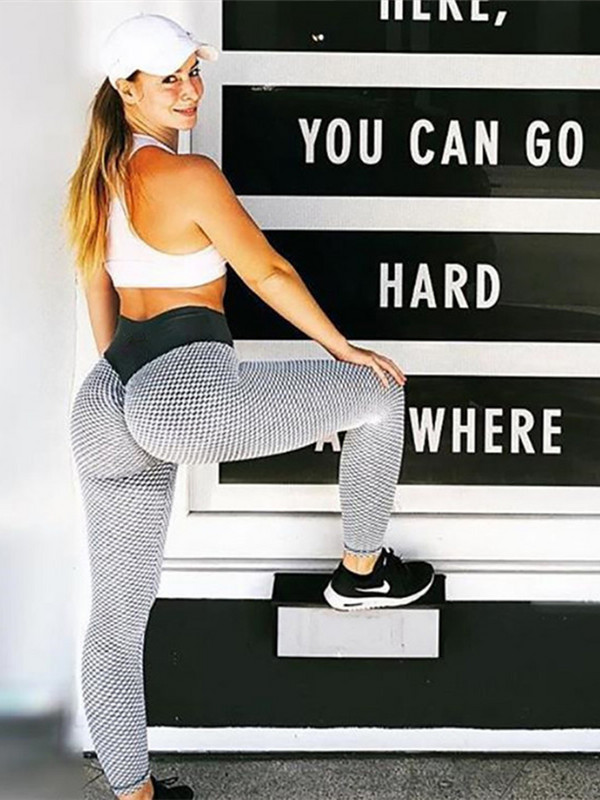 CHRLEISURE Fitnesa legingi Sieviešu Seksīgi augsta jostasvieta Sporta legingi Bezšuvju Push Up Melni Legingi Sieviešu treniņam Masīvas bikses