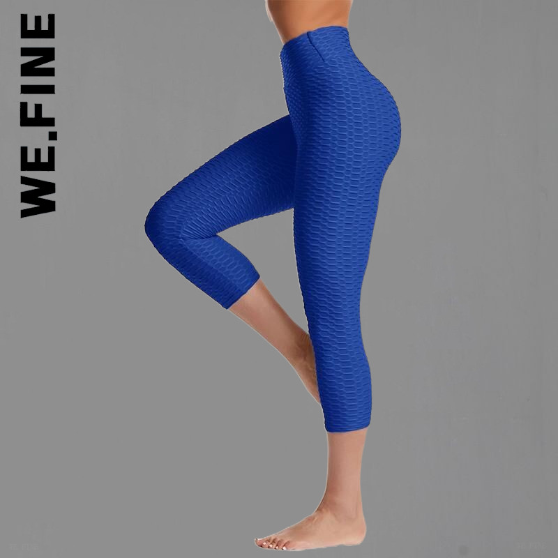 We.Fine Дамски клинове Модни фитнес чорапогащници с висока талия Дамски клинове Безшевни балончета Дамско облекло Спортни клинове Дамски