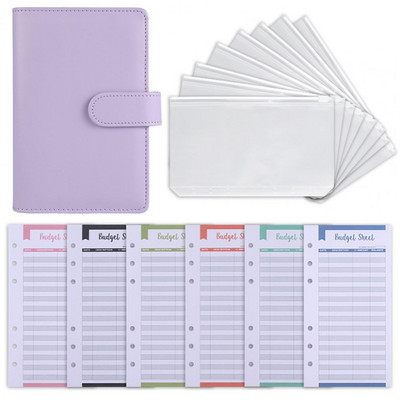1 Σετ Budget Planner Pen Loop Faux Leather Πολλαπλής χρήσης Daily Organizer Budget Planner Notebook for Work