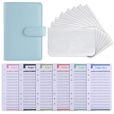 1 Σετ Budget Planner Pen Loop Faux Leather Πολλαπλής χρήσης Daily Organizer Budget Planner Notebook for Work