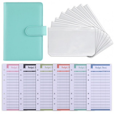 1 Σετ Budget Planner Pen Loop Faux Leather Πολλαπλής χρήσης Daily Organizer Budget Planner Notebook for Work