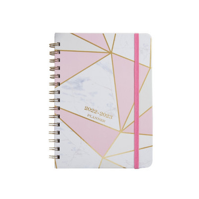 Classic A5 Teacher Planner Σημειωματάριο γραφείου Εβδομαδιαίο Μηνιαίο Σχεδιασμό με Μηνιαίο Ευρετήριο Κανονισμένες Σελίδες Marble Texture Cover