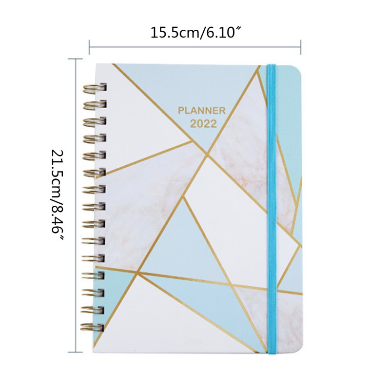 Klasisks A5 formāta skolotāju plānotāja biroja piezīmju grāmatiņa iknedēļas mēneša plānotājs ar ikmēneša rādītāja lapām, marmora tekstūras vāku