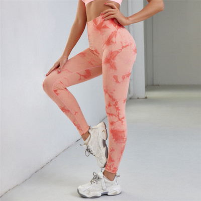 Νέο κολάν Lightning Marble Scrunch Butt για Γυναικεία Καλσόν γυμναστικής Tie Dye Κολάν χωρίς ραφές Νέο Χρώμα Γυμναστική Ρούχα Γιόγκα