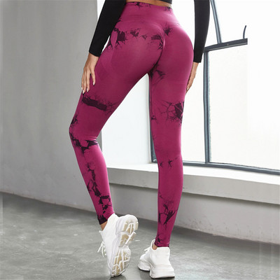 Νέο κολάν Lightning Marble Scrunch Butt για Γυναικεία Καλσόν γυμναστικής Tie Dye Κολάν χωρίς ραφές Νέο Χρώμα Γυμναστική Ρούχα Γιόγκα
