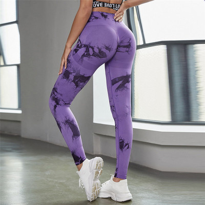 Νέο κολάν Lightning Marble Scrunch Butt για Γυναικεία Καλσόν γυμναστικής Tie Dye Κολάν χωρίς ραφές Νέο Χρώμα Γυμναστική Ρούχα Γιόγκα