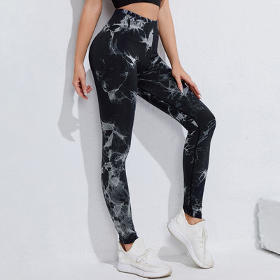 Νέο κολάν Lightning Marble Scrunch Butt για Γυναικεία Καλσόν γυμναστικής Tie Dye Κολάν χωρίς ραφές Νέο Χρώμα Γυμναστική Ρούχα Γιόγκα