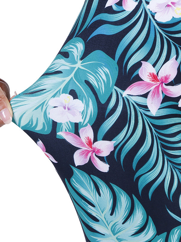 CUHAKCI modes sieviešu legingi Skaisti lapu apdruka ar ziedu apdruku ar augstu vidukli Džeggingi Stretch bikses Sexy Hot Sale Clothing Mujer