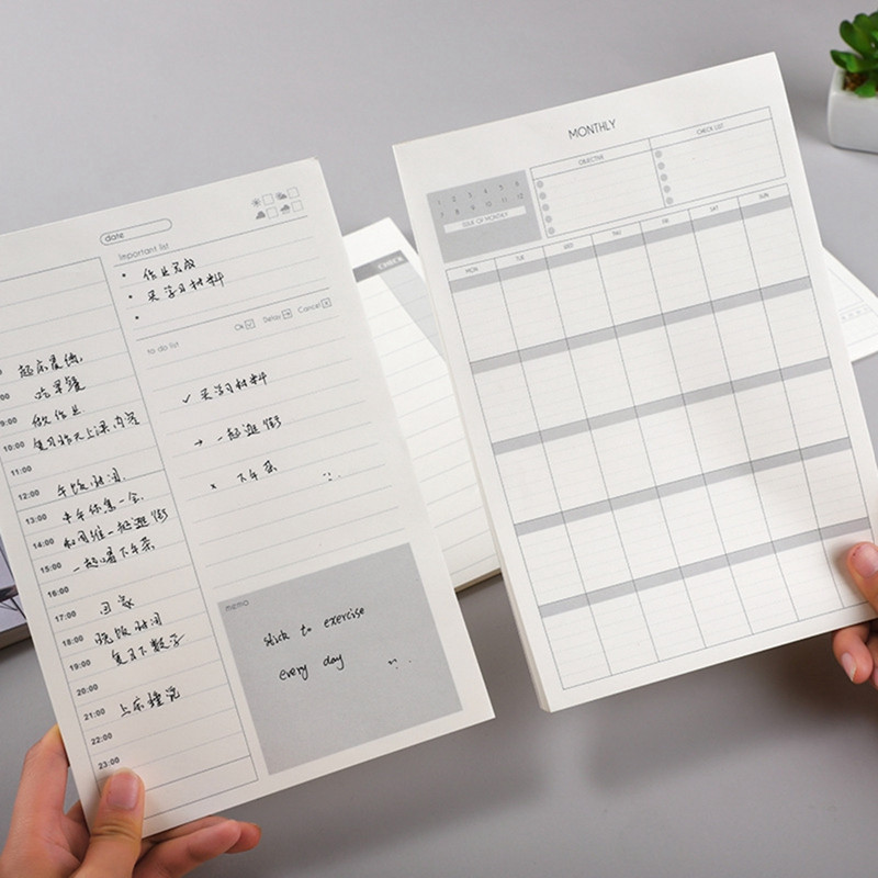 26,5*18 cm Dienas plānotāja piezīmju grāmatiņas kontrolsaraksts Piezīmju blociņš Līmlapiņas 40 loksnes Biroja skolas piederumi Darba kārtība Kancelejas preces