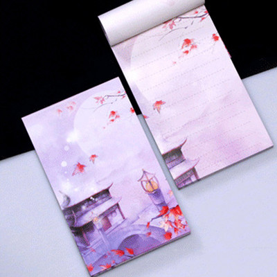 1PCS Creative Antiquity Memo Pad Φορητό Σκίσιμο Σημειωματάριο Ρετρό Μινιμαλιστική Εικονογράφηση Σημειωματάριο Χρώμα Εσωτερικές σελίδες