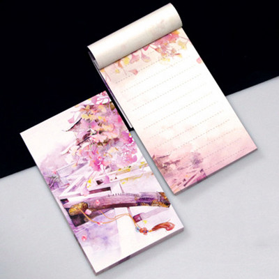 1PCS Creative Antiquity Memo Pad Φορητό Σκίσιμο Σημειωματάριο Ρετρό Μινιμαλιστική Εικονογράφηση Σημειωματάριο Χρώμα Εσωτερικές σελίδες
