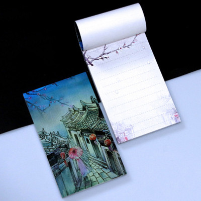 1PCS Creative Antiquity Memo Pad Φορητό Σκίσιμο Σημειωματάριο Ρετρό Μινιμαλιστική Εικονογράφηση Σημειωματάριο Χρώμα Εσωτερικές σελίδες