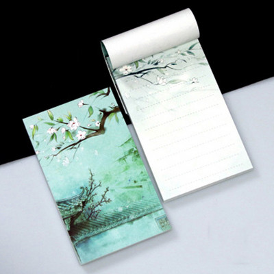 1PCS Creative Antiquity Memo Pad Φορητό Σκίσιμο Σημειωματάριο Ρετρό Μινιμαλιστική Εικονογράφηση Σημειωματάριο Χρώμα Εσωτερικές σελίδες