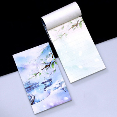 1PCS Creative Antiquity Memo Pad Φορητό Σκίσιμο Σημειωματάριο Ρετρό Μινιμαλιστική Εικονογράφηση Σημειωματάριο Χρώμα Εσωτερικές σελίδες