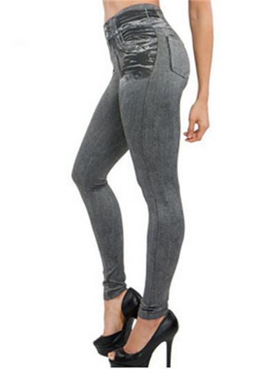 CUHAKCI Sexy Gym Leggins Ψηλόμεση ελαστική πεταλούδα με στάμπα παντελόνι μολύβι Faux τζιν κολάν Γυναικείο 2022 New Disign Hot εκπτώσεις