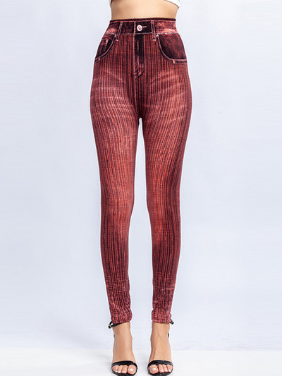 CUHAKCI Sexy Gym Leggins Ψηλόμεση ελαστική πεταλούδα με στάμπα παντελόνι μολύβι Faux τζιν κολάν Γυναικείο 2022 New Disign Hot εκπτώσεις