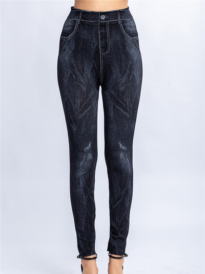 CUHAKCI Sexy Gym Leggins Ψηλόμεση ελαστική πεταλούδα με στάμπα παντελόνι μολύβι Faux τζιν κολάν Γυναικείο 2022 New Disign Hot εκπτώσεις