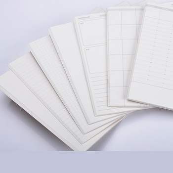 Αντικατάσταση σημειωματάριων DIY Journal Inner Paper Books 4 Μεγέθη 64 Σελίδες Κενό/ Γράφημα/ Κανόνας/ Τελεία Σχολικό Ημερολόγιο Γραφείο Μαθητικής Χαρτικής