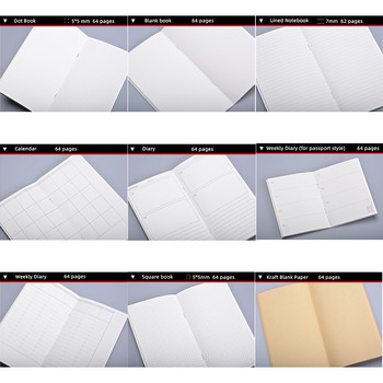 Заменете тетрадки Направи си сам дневник Вътрешни хартиени книги 4 размера 64 страници празни/графични/линейки/точкови дневник Училищен офис Ученически канцеларски материали
