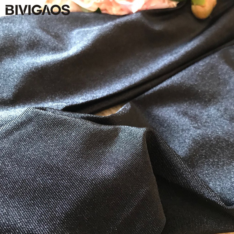 Badu.bg BIVIGAOS Модни дамски еластични лъскави клинове от спандекс ...