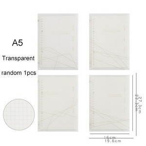 LITZY 20 Φύλλων A5 Loose Leaf Soft Side Notebook Journal Planner Διάφανη οριζόντια γραμμή Τετράδια Σχολικό Γραφείο Χαρτικά