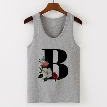 Summer Alphabet Print Camisole Sexy Tank Tops Γιλέκο Γυναικεία Μπλουζάκια Μπλουζάκι Αμάνικο Γκρι Γυναικείο Casual Harajuku Loose Plus Size