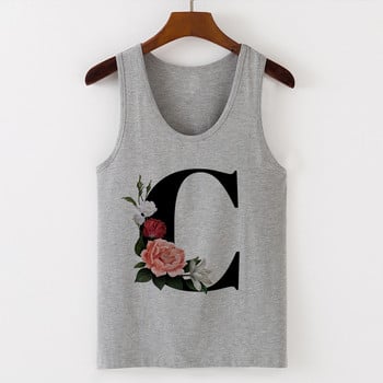 Summer Alphabet Print Camisole Sexy Tank Tops Γιλέκο Γυναικεία Μπλουζάκια Μπλουζάκι Αμάνικο Γκρι Γυναικείο Casual Harajuku Loose Plus Size