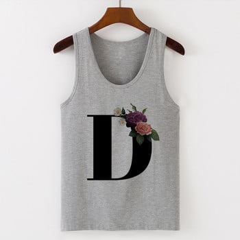 Summer Alphabet Print Camisole Sexy Tank Tops Γιλέκο Γυναικεία Μπλουζάκια Μπλουζάκι Αμάνικο Γκρι Γυναικείο Casual Harajuku Loose Plus Size