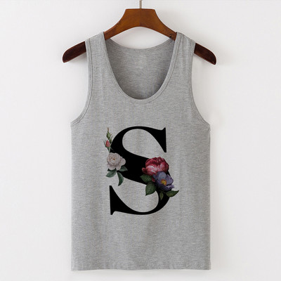 Summer Alphabet Print Camisole Sexy Tank Tops Γιλέκο Γυναικεία Μπλουζάκια Μπλουζάκι Αμάνικο Γκρι Γυναικείο Casual Harajuku Loose Plus Size