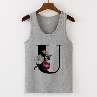Summer Alphabet Print Camisole Sexy Tank Tops Γιλέκο Γυναικεία Μπλουζάκια Μπλουζάκι Αμάνικο Γκρι Γυναικείο Casual Harajuku Loose Plus Size