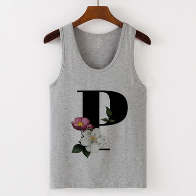 Summer Alphabet Print Camisole Sexy Tank Tops Γιλέκο Γυναικεία Μπλουζάκια Μπλουζάκι Αμάνικο Γκρι Γυναικείο Casual Harajuku Loose Plus Size
