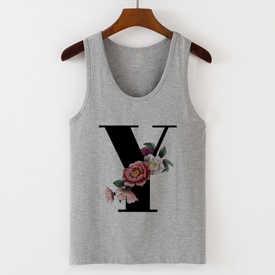 Summer Alphabet Print Camisole Sexy Tank Tops Γιλέκο Γυναικεία Μπλουζάκια Μπλουζάκι Αμάνικο Γκρι Γυναικείο Casual Harajuku Loose Plus Size