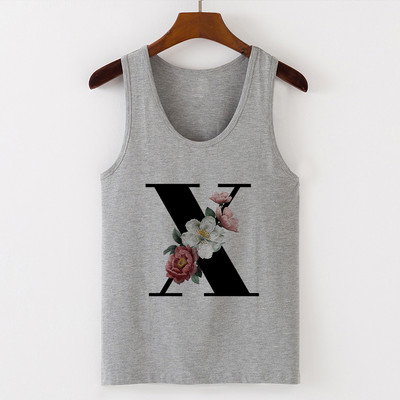 Summer Alphabet Print Camisole Sexy Tank Tops Γιλέκο Γυναικεία Μπλουζάκια Μπλουζάκι Αμάνικο Γκρι Γυναικείο Casual Harajuku Loose Plus Size