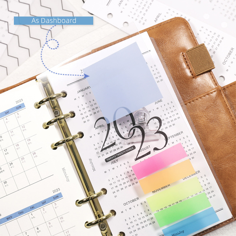 MyPretties 2 lapas 2023. gada kalendāra priekšpuse Uzpildes papīri A5 A6 A7 papīri 6 caurumu iesiešanas organizatoram piezīmju grāmatiņa N.1372