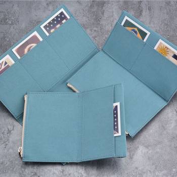 Fromthenon Vintage Storage Bag For Midori Travelers Τσέπη με φερμουάρ για σημειωματάριο Ρετρό θήκη καρτών καμβά Τσάντα αρχείου Σχολική γραφική ύλη