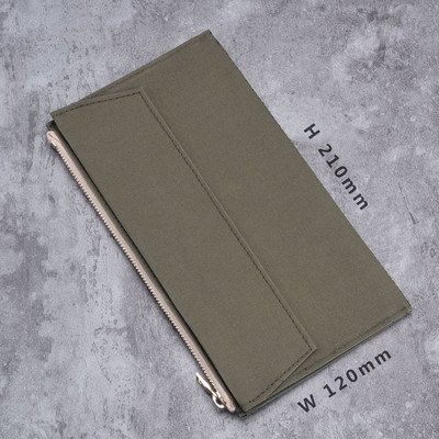 Fromthenon Vintage Storage Bag For Midori Travelers Τσέπη με φερμουάρ για σημειωματάριο Ρετρό θήκη καρτών καμβά Τσάντα αρχείου Σχολική γραφική ύλη