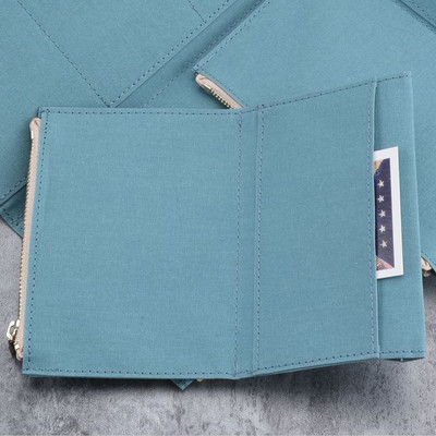 Fromthenon Vintage Storage Bag For Midori Travelers Τσέπη με φερμουάρ για σημειωματάριο Ρετρό θήκη καρτών καμβά Τσάντα αρχείου Σχολική γραφική ύλη