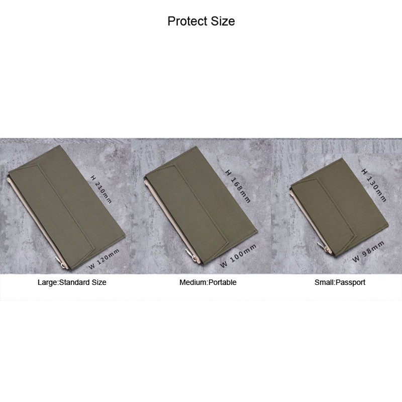 Fromthenon vintage uzglabāšanas soma Midori ceļotājiem piezīmjdatoram ar rāvējslēdzēju kabatā Retro audekla karšu turētājs Dokumentu soma Skolas rakstāmpiederumi