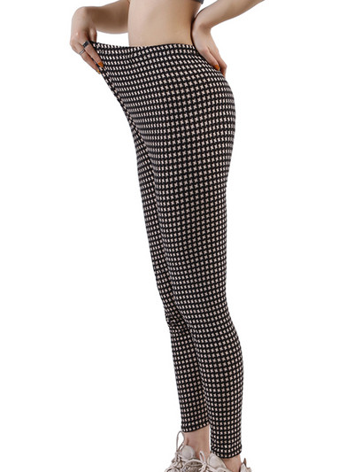 CUHAKCI καρό στάμπα Push Up Legging Παντελόνι προπόνησης Γυναικείο Μόδα Πολυεστέρας ελαστικό Jegging μέσης Hot Fitness Pencil Παντελόνι