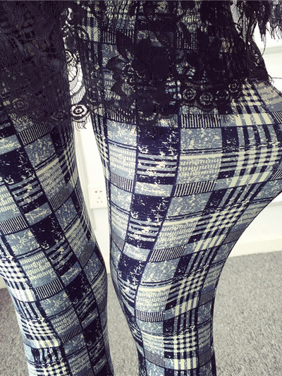 CUHAKCI καρό στάμπα Push Up Legging Παντελόνι προπόνησης Γυναικείο Μόδα Πολυεστέρας ελαστικό Jegging μέσης Hot Fitness Pencil Παντελόνι