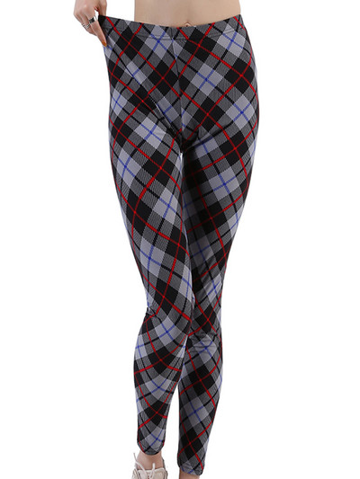 CUHAKCI καρό στάμπα Push Up Legging Παντελόνι προπόνησης Γυναικείο Μόδα Πολυεστέρας ελαστικό Jegging μέσης Hot Fitness Pencil Παντελόνι