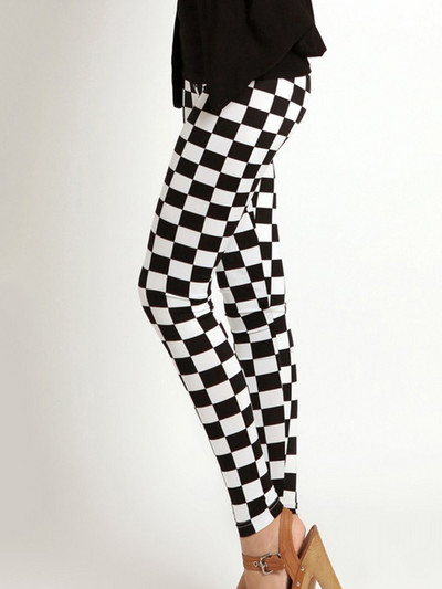 CUHAKCI καρό στάμπα Push Up Legging Παντελόνι προπόνησης Γυναικείο Μόδα Πολυεστέρας ελαστικό Jegging μέσης Hot Fitness Pencil Παντελόνι