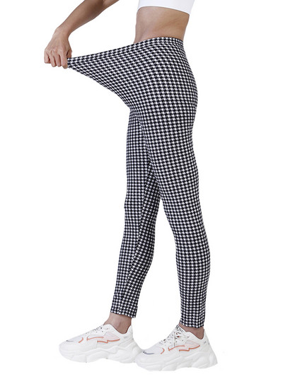 CUHAKCI καρό στάμπα Push Up Legging Παντελόνι προπόνησης Γυναικείο Μόδα Πολυεστέρας ελαστικό Jegging μέσης Hot Fitness Pencil Παντελόνι