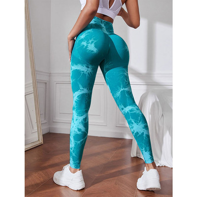 Tie Dye Γυναικεία σορτς Γυμναστήριο χωρίς ραφή κολάν Push Up Παντελόνι Γιόγκα Προπόνηση Ρούχα Γυμναστήριο Αθλητικά ρούχα Τζόκινγκ Αθλητική στολή για γυναίκα