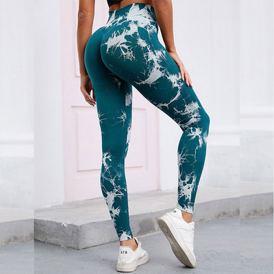 Tie Dye Γυναικεία σορτς Γυμναστήριο χωρίς ραφή κολάν Push Up Παντελόνι Γιόγκα Προπόνηση Ρούχα Γυμναστήριο Αθλητικά ρούχα Τζόκινγκ Αθλητική στολή για γυναίκα