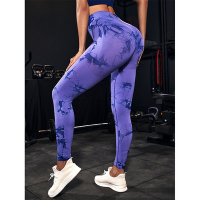 Tie Dye Γυναικεία σορτς Γυμναστήριο χωρίς ραφή κολάν Push Up Παντελόνι Γιόγκα Προπόνηση Ρούχα Γυμναστήριο Αθλητικά ρούχα Τζόκινγκ Αθλητική στολή για γυναίκα