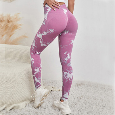 Tie Dye Γυναικεία σορτς Γυμναστήριο χωρίς ραφή κολάν Push Up Παντελόνι Γιόγκα Προπόνηση Ρούχα Γυμναστήριο Αθλητικά ρούχα Τζόκινγκ Αθλητική στολή για γυναίκα