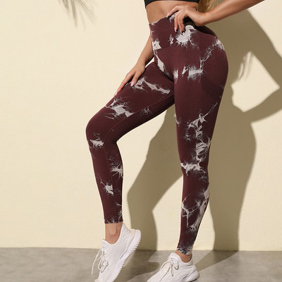 Tie Dye Γυναικεία σορτς Γυμναστήριο χωρίς ραφή κολάν Push Up Παντελόνι Γιόγκα Προπόνηση Ρούχα Γυμναστήριο Αθλητικά ρούχα Τζόκινγκ Αθλητική στολή για γυναίκα