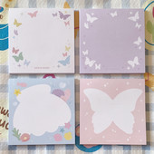 50 φύλλα Cute Butterfly Seashell Memo Pad Διακοσμητικό χαρτί σημειώσεων DIY Scrapbook Diary Planner Message Notepad Kawaii Stationery